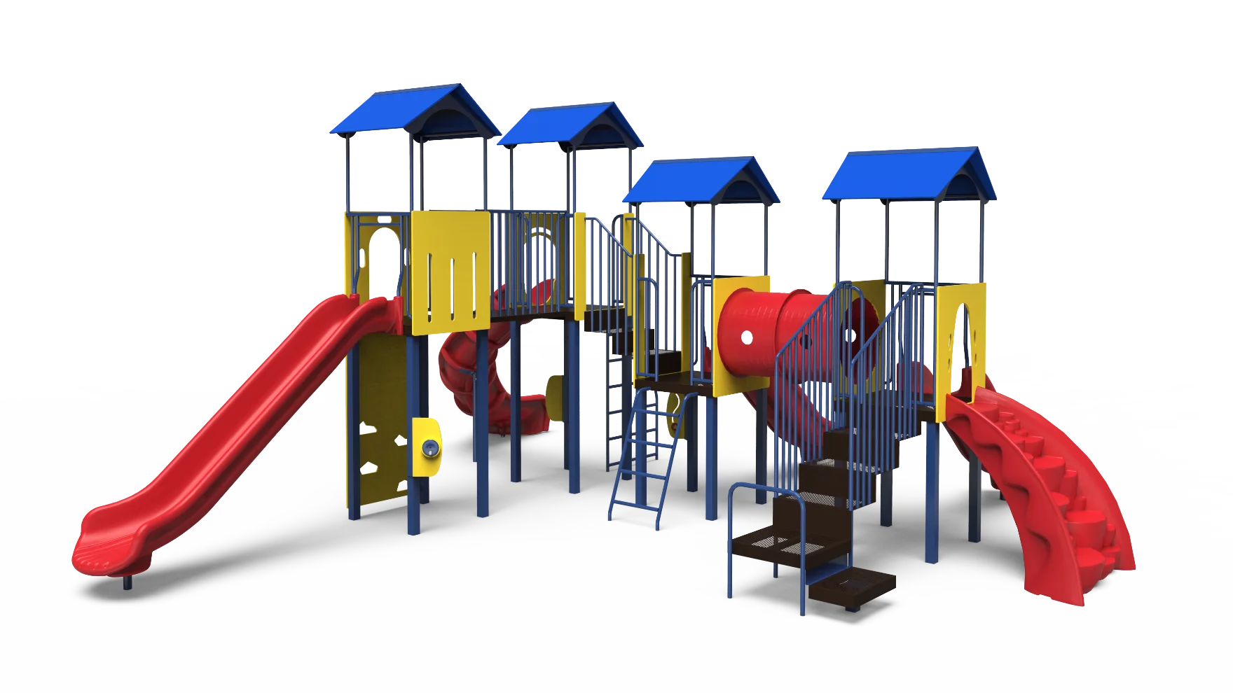 Modern Colorful Children's Playground Equipment Clipart Design