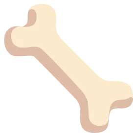 Minimalist Bone Clipart Design with Soft Pastel Beige Color Palette