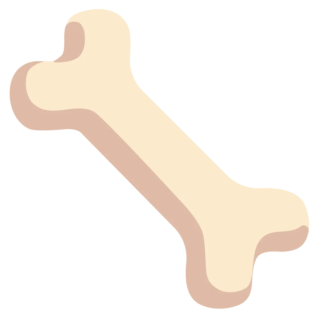 Minimalist Bone Clipart Design with Soft Pastel Beige Color Palette