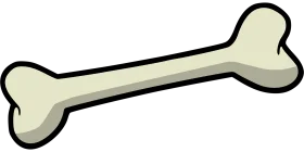 Realistic Cartoon Dog Bone Clipart Illustration in Soft Neutral Tones