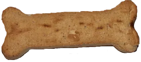 Rustic Canine Treat Clipart: Textured Bone-Shaped Dog Biscuit Design
