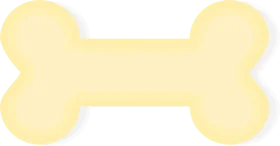 Soft Pastel Yellow Dog Bone Clipart Graphic - Gentle Canine Illustration