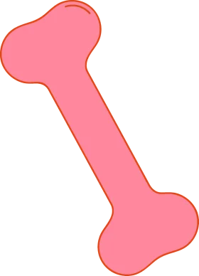 Whimsical Pink Bone Clipart: Playful Illustration for Digital Design Projects