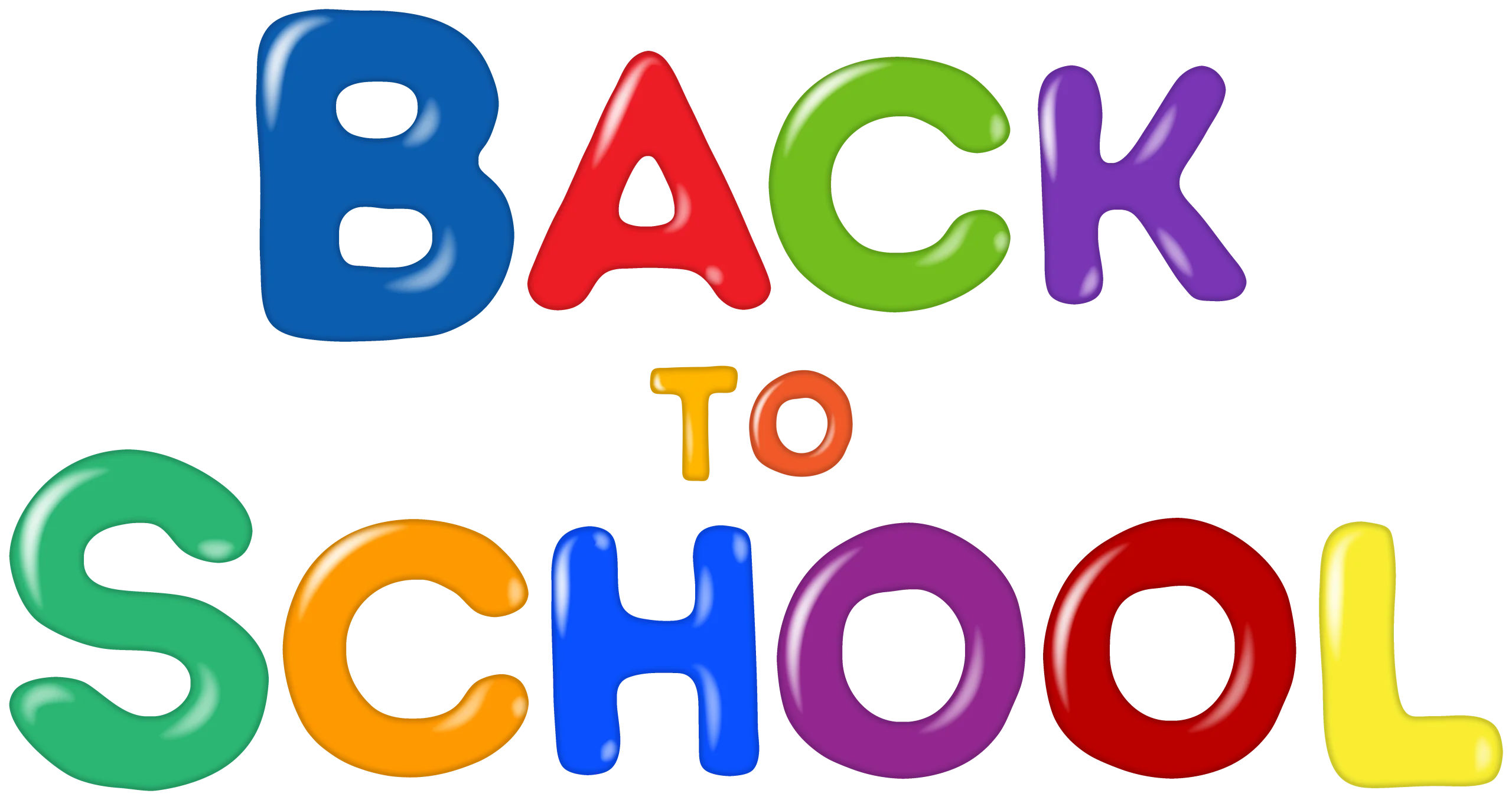 Colorful and Playful Back to School Clipart Design with Whimsical Letters