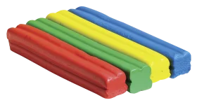 Colorful Modeling Clay Bars Clipart - Creative Crafting Shapes