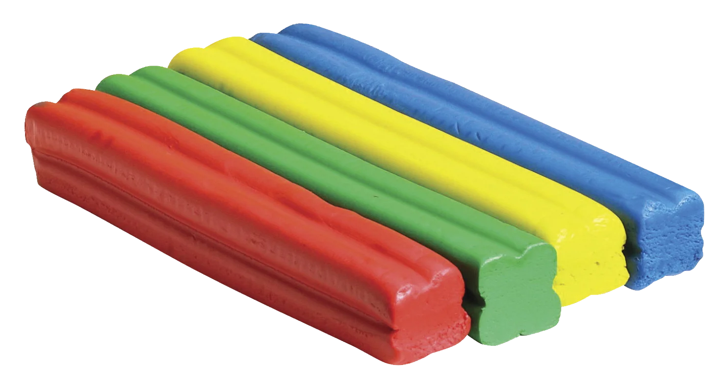 Colorful Modeling Clay Bars Clipart - Creative Crafting Shapes