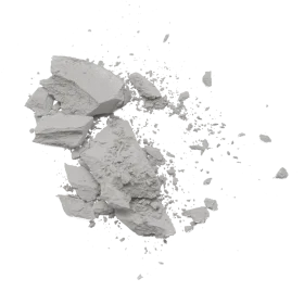 Fragmented Gray Clay Clipart: Scattered Texture of Broken Sculptural Elements