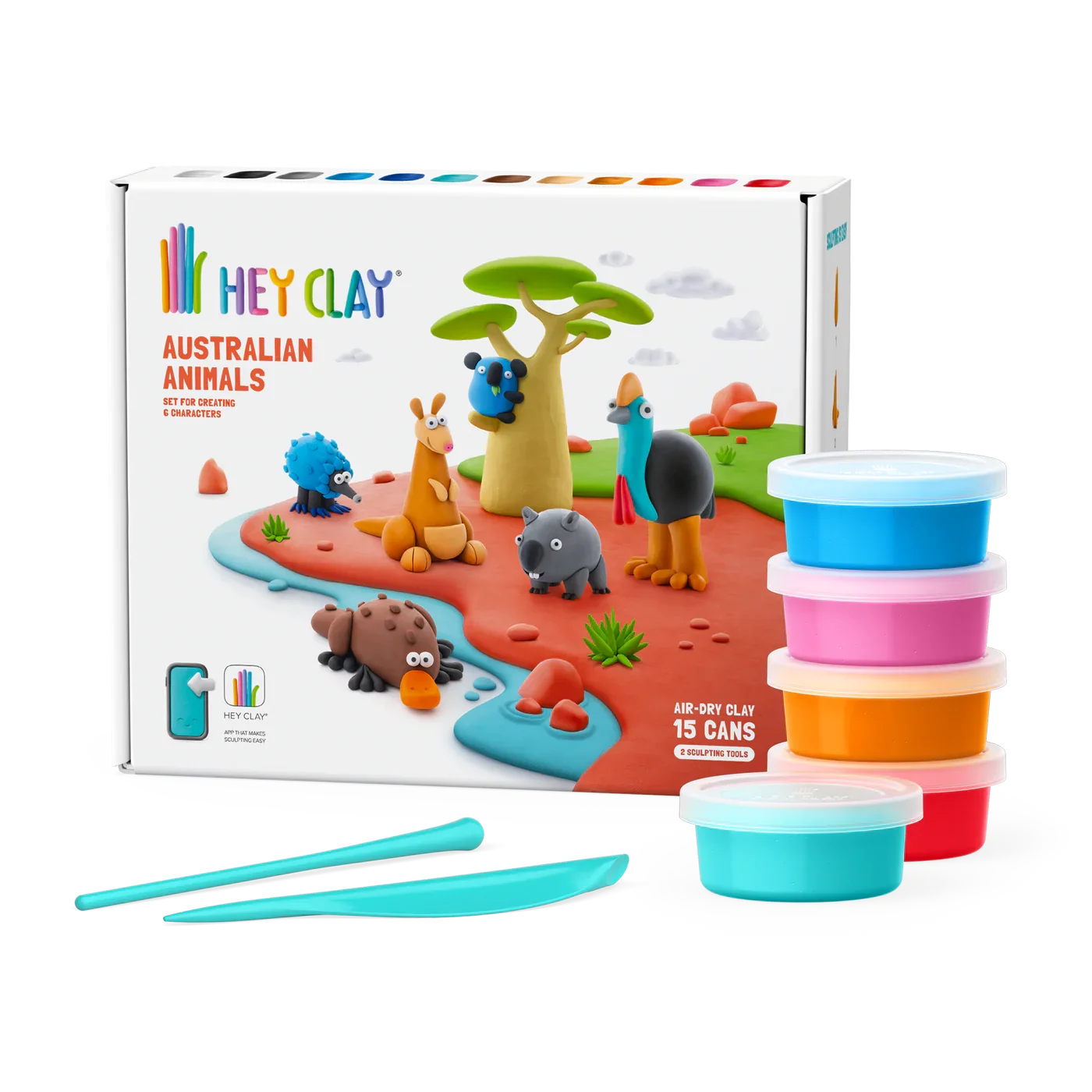 Hey Clay Australian Animals Modeling Clipart Kit: Creative Sculpting Playset