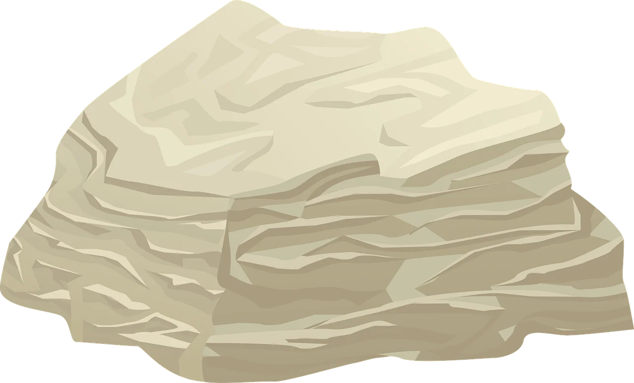 Layered Sedimentary Rock Formation Clipart - Geological Texture and Strata Design