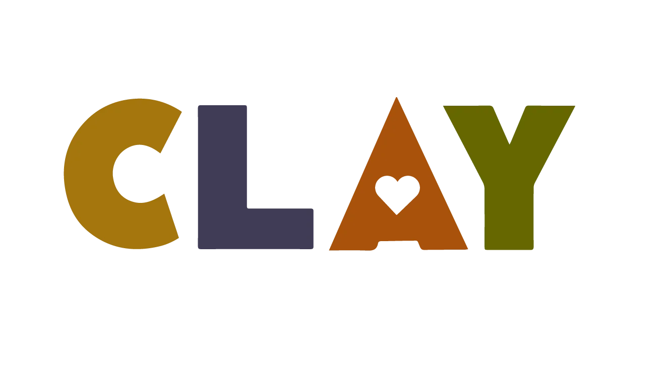 Playful Clay Typography Clipart with Warm Earthy Color Palette Design