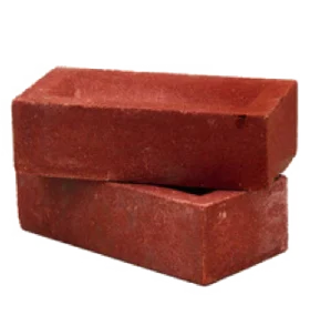 Rustic Red Clay Bricks Stacked Neatly - Construction Clipart Illustration