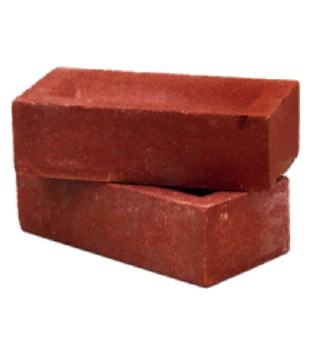 Rustic Red Clay Bricks Stacked Neatly - Construction Clipart Illustration
