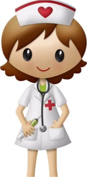 Adorable Cartoon Nurse Clipart: Heartwarming Healthcare Professional Illustration