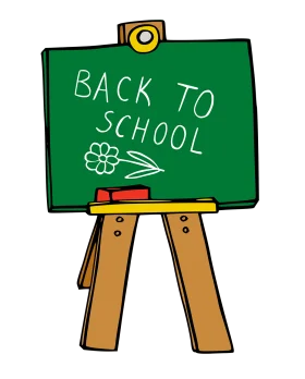 Charming Green Chalkboard Clipart Signaling the Return to Educational Journey
