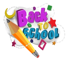 Cheerful and Colorful Back to School Clipart Design with Playful Elements