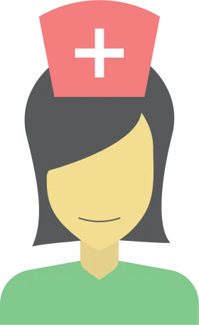 Professional Healthcare Nurse Clipart Illustration with Symbolic Headwear