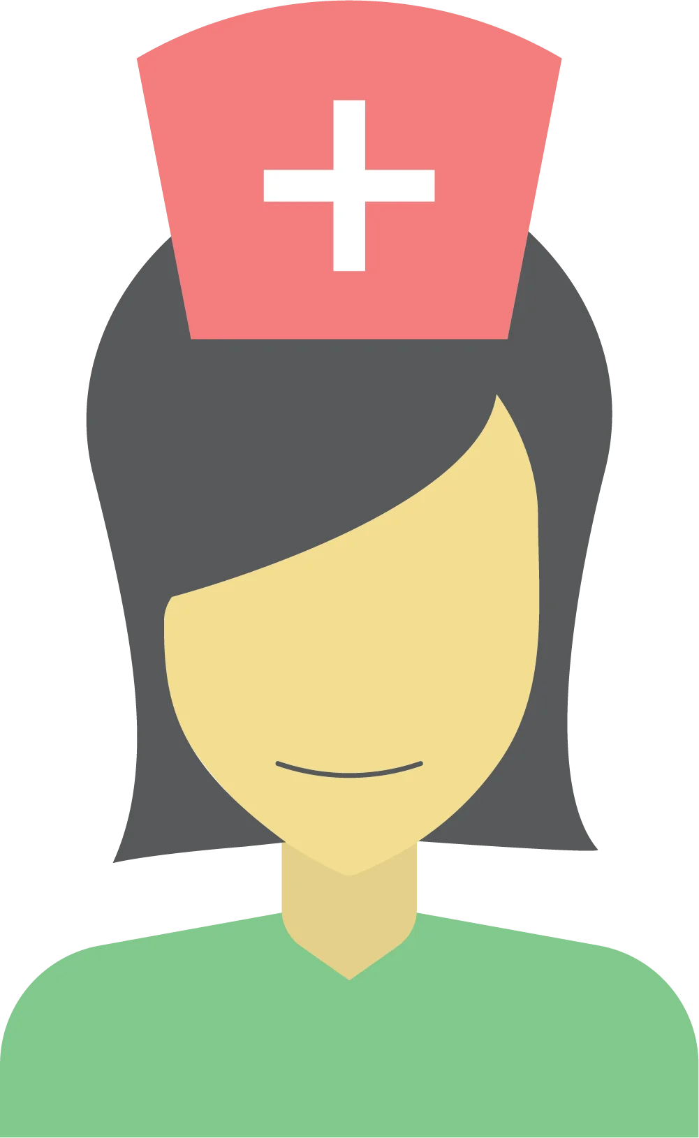 Professional Healthcare Nurse Clipart Illustration with Symbolic Headwear
