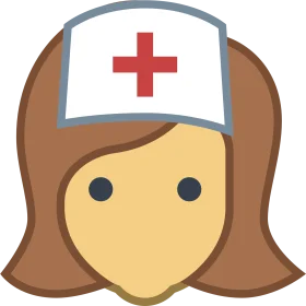 Simplified Nurse Icon Clipart - Medical Professional Cartoon Illustration