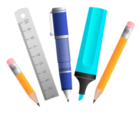 Essential Office and School Stationery Supplies Clipart Collection