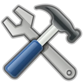 Sleek Hammer and Wrench Clipart: Essential Tools for Repair and DIY Projects
