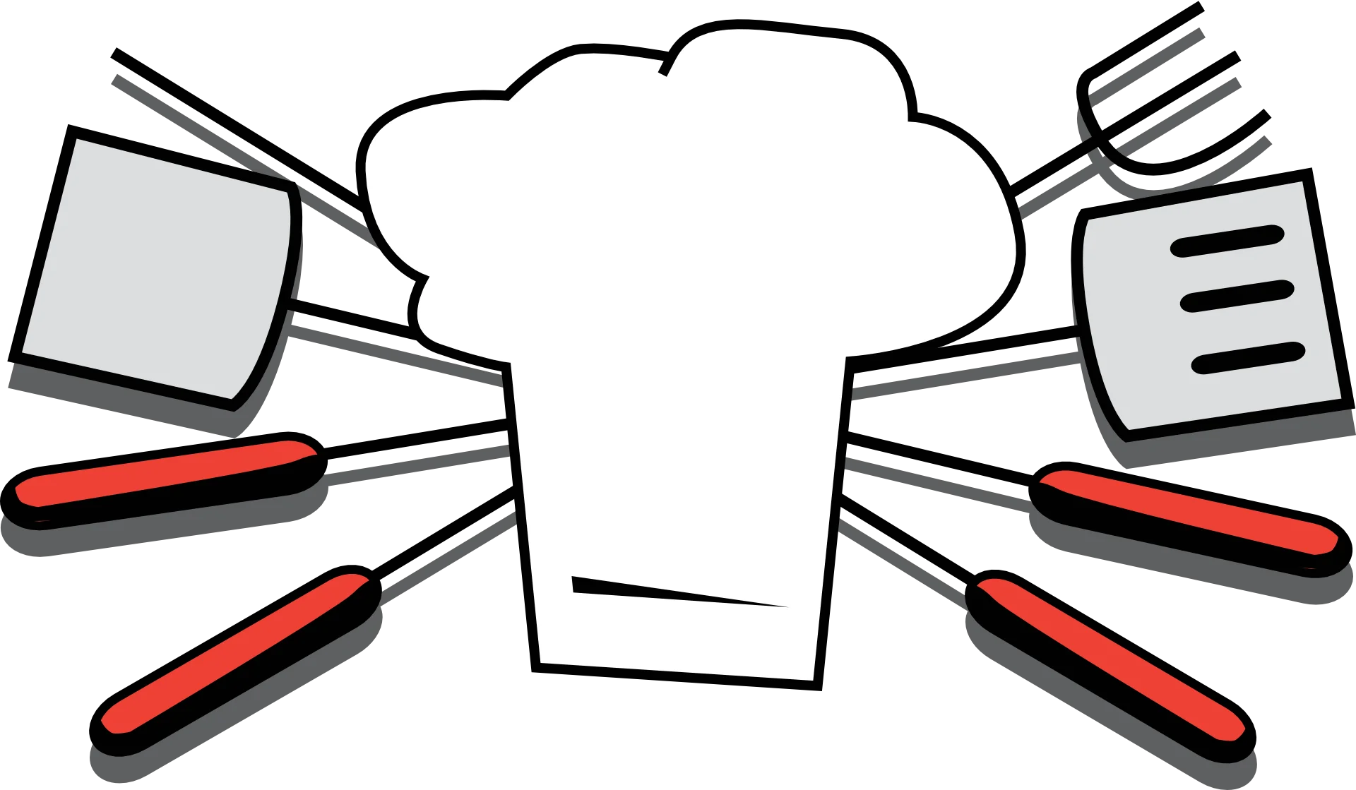 Professional Kitchen Utensils Clipart: Culinary Tools for Gourmet Cooking and Chef's Art
