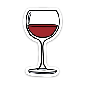 Classic Red Wine Glass Clipart Design - Elegant Minimalist Illustration Style