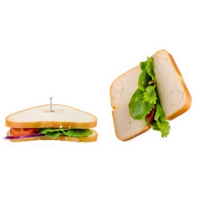 Classic Sandwich Clipart Illustration with Fresh Green Lettuce and Bread Slices