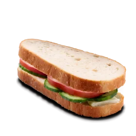 Classic Vegetable Sandwich Clipart - Fresh Layers of Green and Red