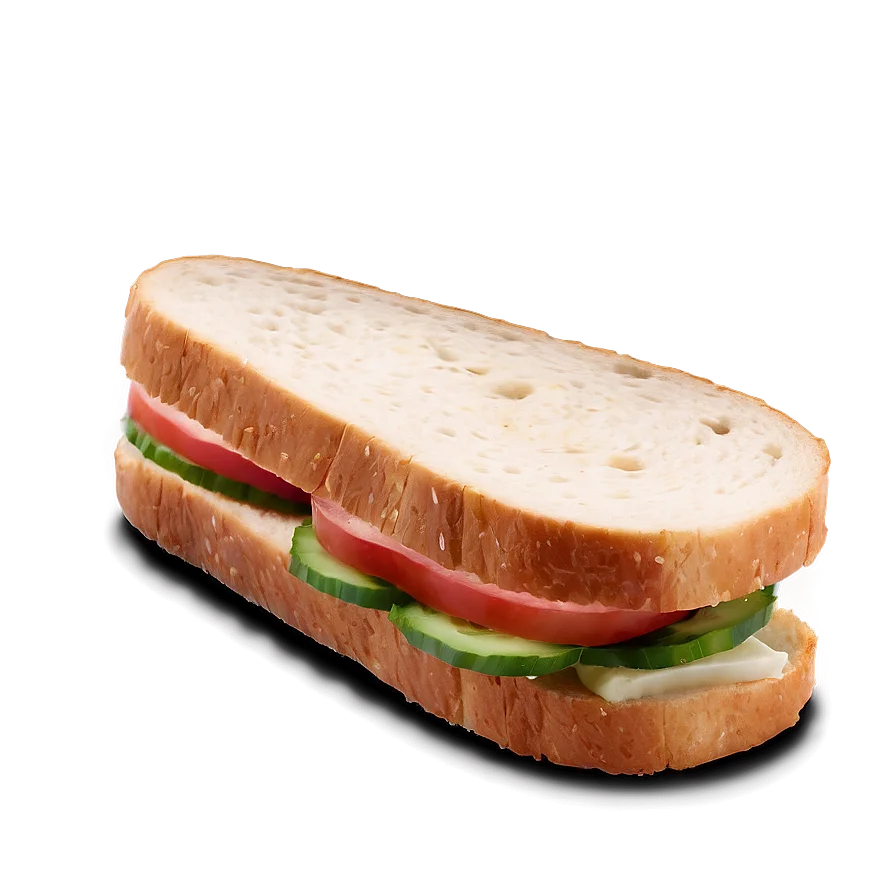 Classic Vegetable Sandwich Clipart - Fresh Layers of Green and Red