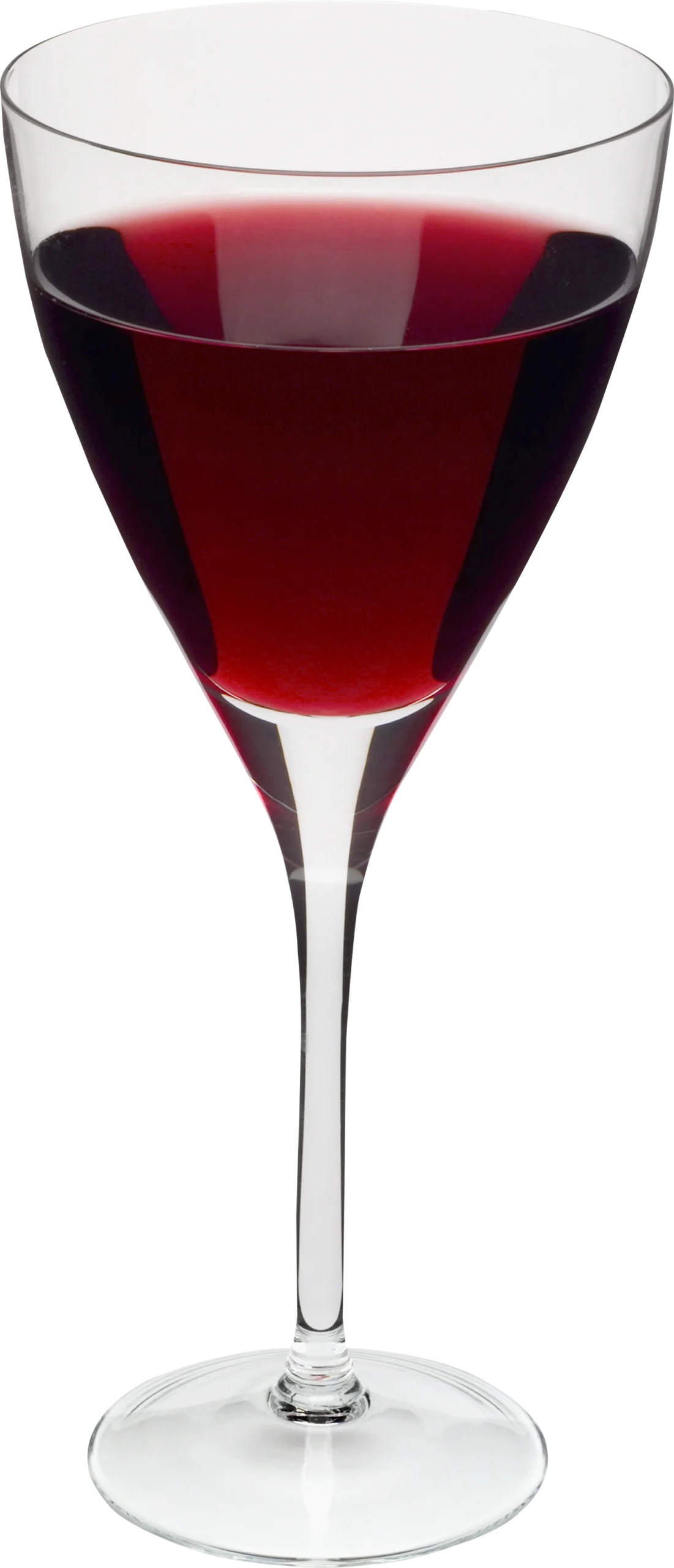 Elegant Crystal Wine Glass Filled with Rich Red Wine Clipart Illustration