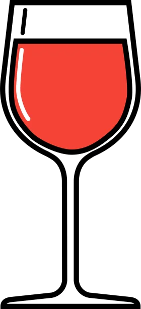 Elegant Red Wine Glass Clipart Vector Illustration for Digital Design