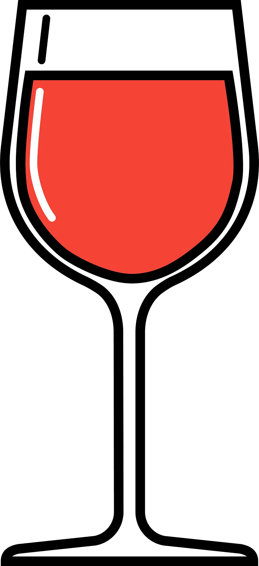 Elegant Red Wine Glass Clipart Vector Illustration for Digital Design