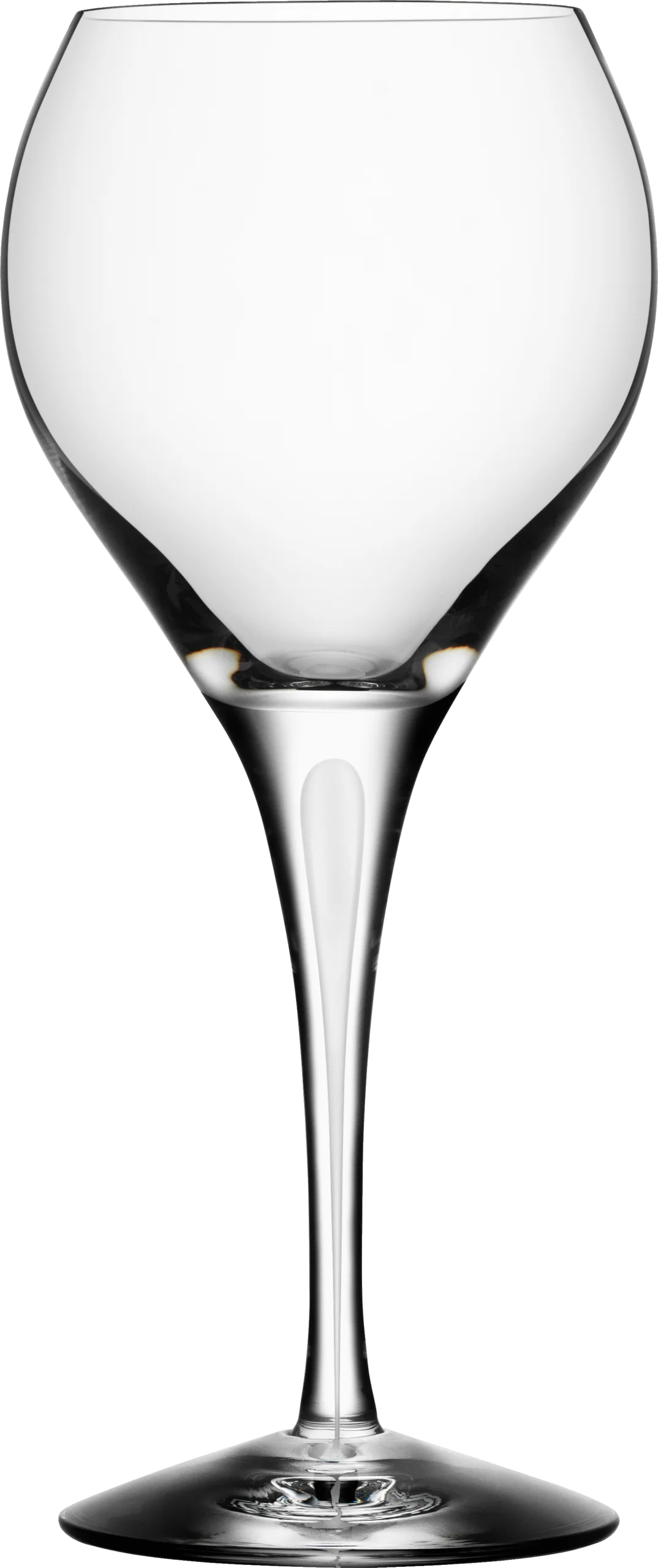 Elegant Crystal Clear Wine Glass Clipart with Graceful Curved Design
