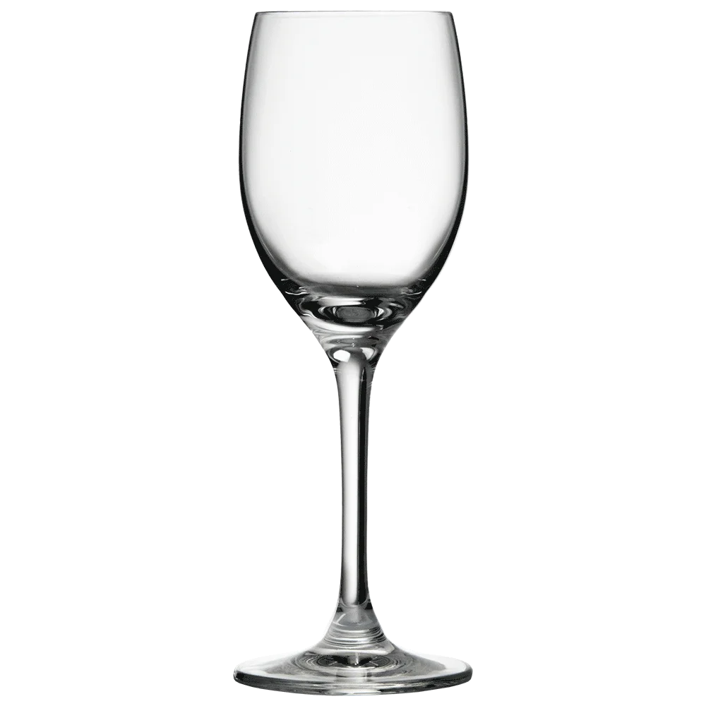 Elegant Crystal Clear Wine Glass Clipart with Refined Stem Design