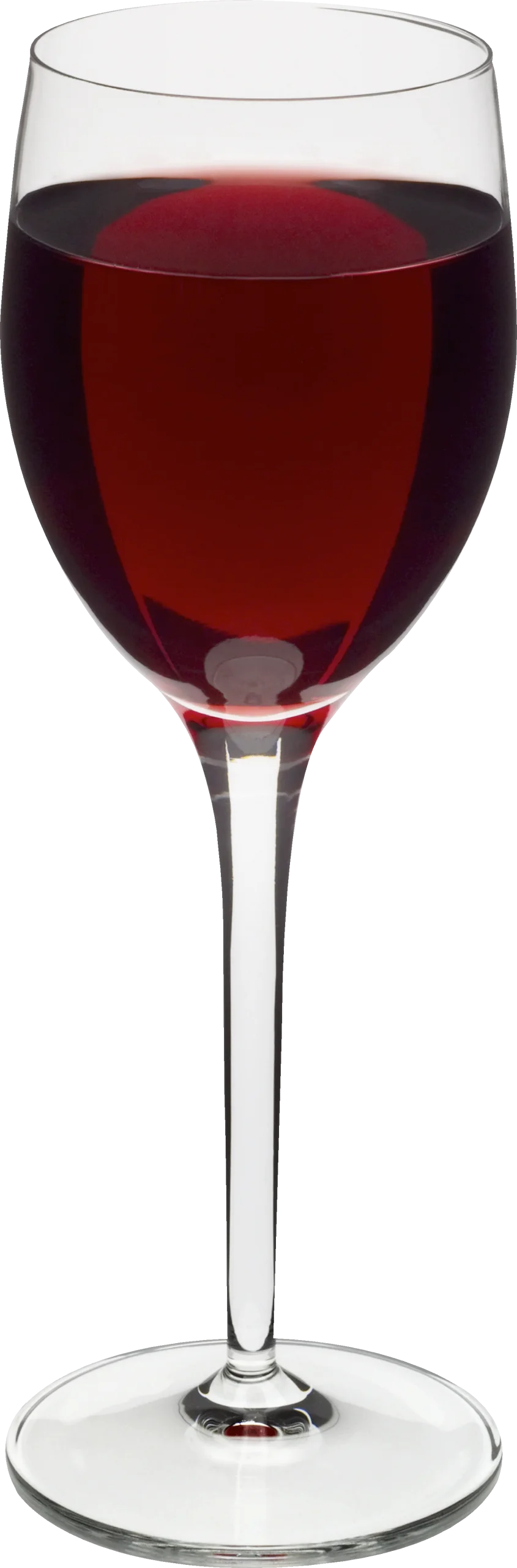 Elegant Crystal Wine Glass Filled with Rich Red Wine Clipart Illustration