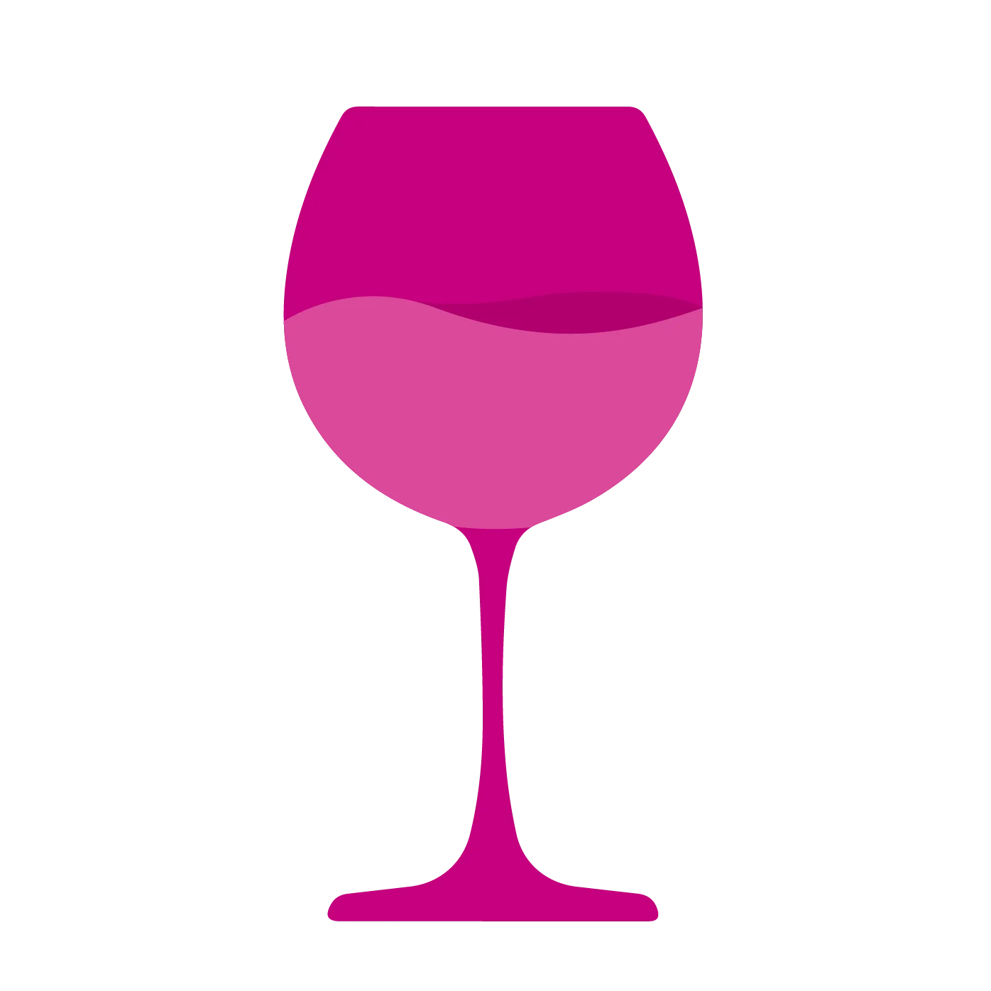 Elegant Magenta Wine Glass Clipart with Stylish Gradient Design