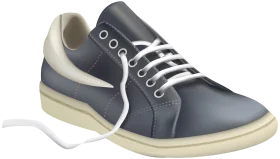 Classic Gray Low-Top Sneaker Clipart Design with Vintage Aesthetic