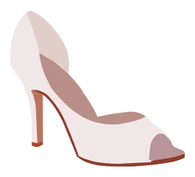 Elegant Peep-Toe High Heel Stiletto Shoe Clipart Design in Soft Pastel Tones