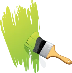 Artistic Green Paint Brush Clipart Unleashing Creative Strokes on Canvas