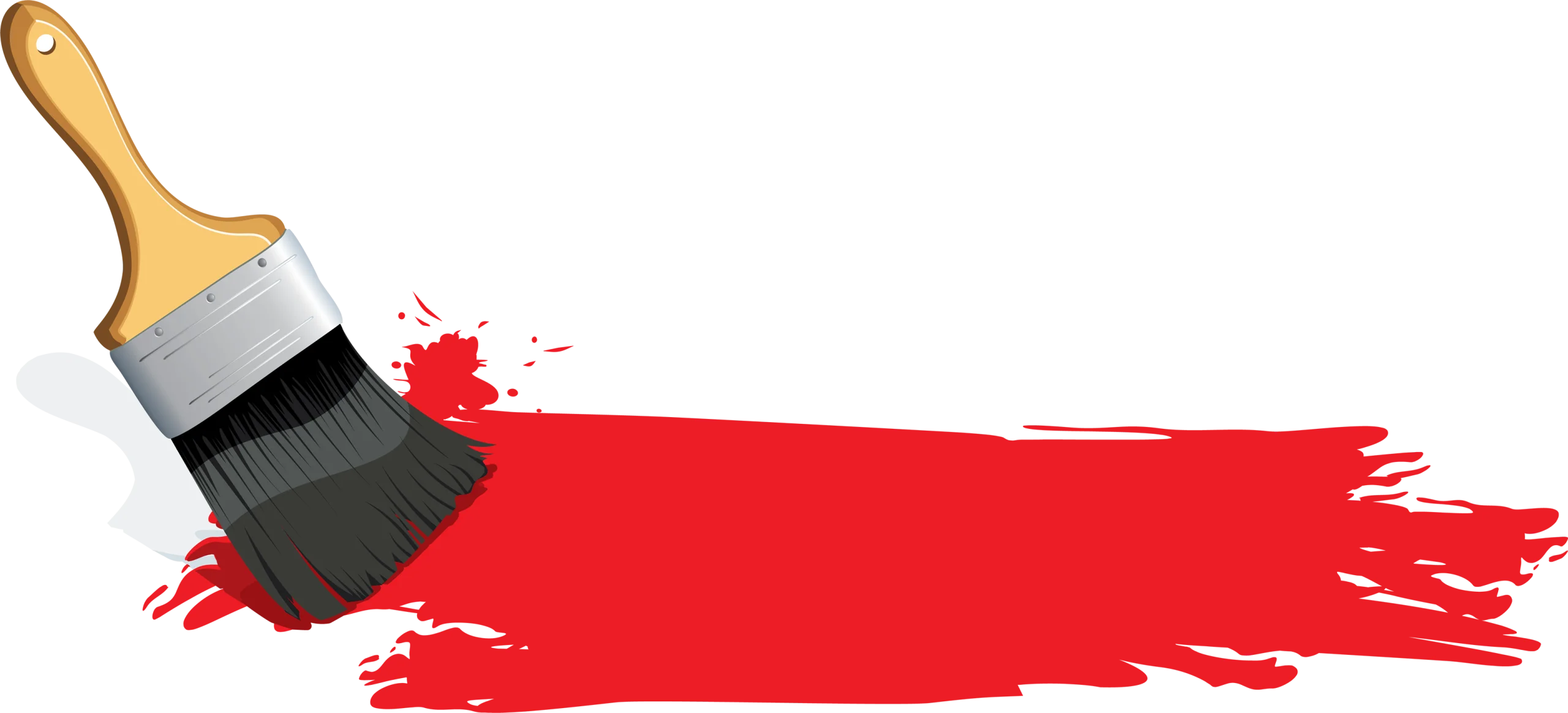 Red Paint Brush Stroke Clipart - Creative Artistic Design Element