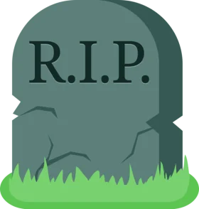 Somber Gravestone Clipart Illustration: A Symbolic Representation of Remembrance