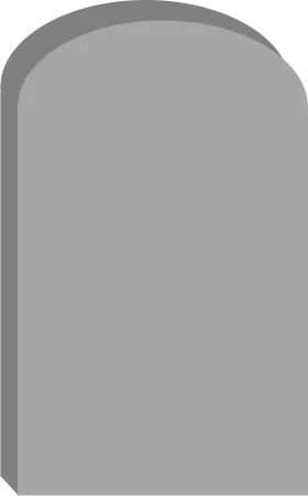 Minimalist Grayscale Tombstone Clipart with Soft Rounded Edges