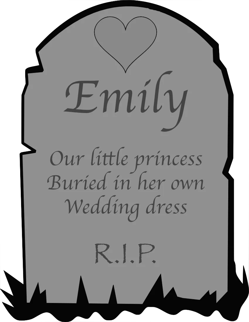 Vintage Monochrome Tombstone Clipart - Remembering a Young Life's Tender Farewell