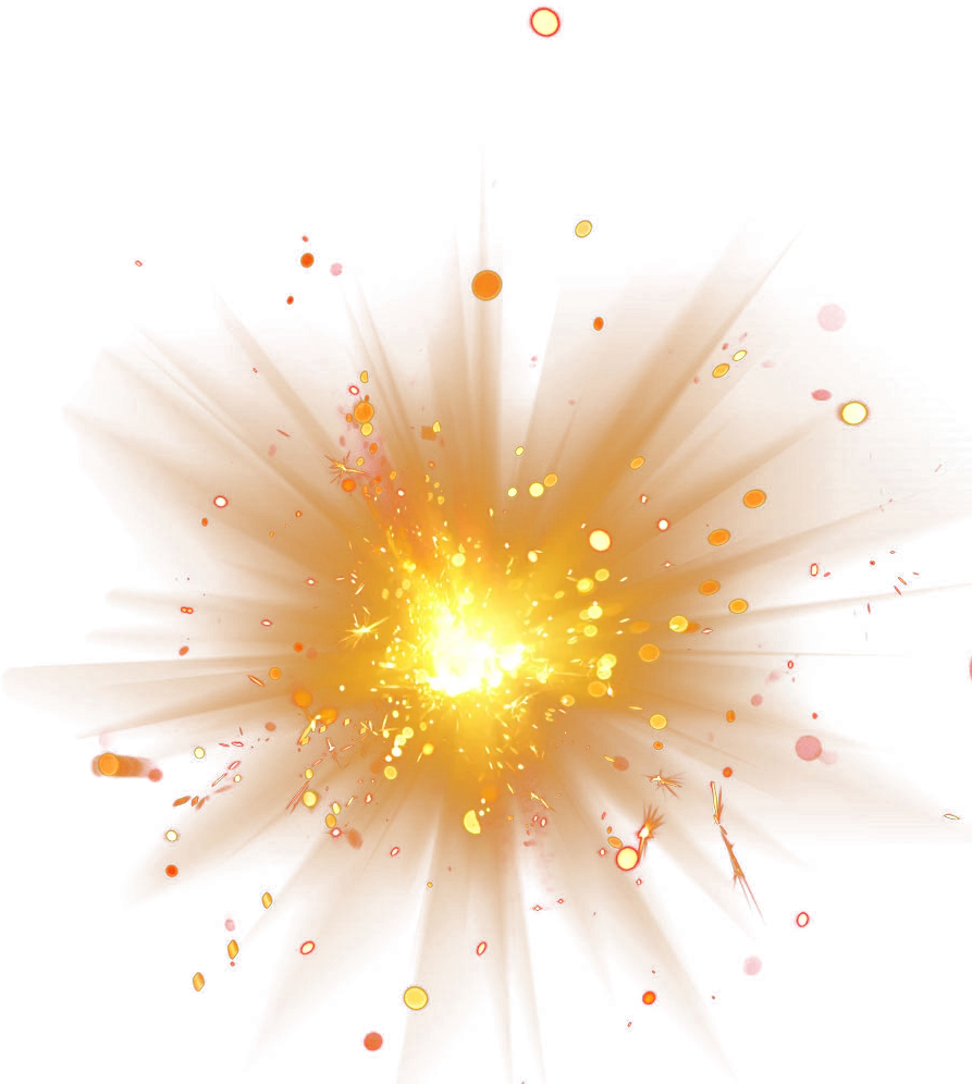 Radiant Golden Starburst Explosion Clipart: Luminous Energy Burst