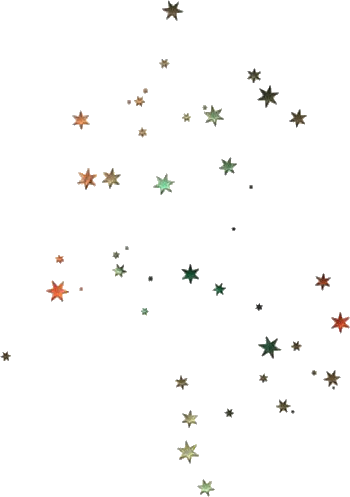 Celestial Symphony: Enchanting Multicolored Star Clipart Constellation