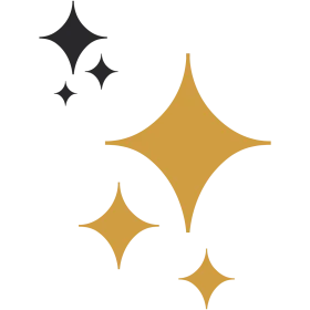 Dazzling Golden and Black Star Sparkle Clipart Collection for Graphic Designs