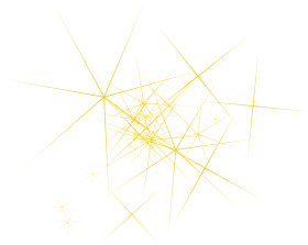 Delicate Golden Radiant Star Burst Clipart with Luminous Linear Rays