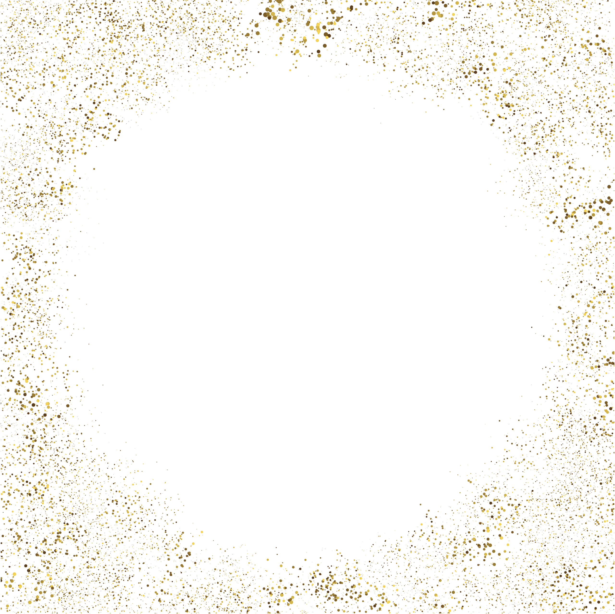 Elegant Golden Sparkle Clipart with Soft Luminescent Scatter Effect