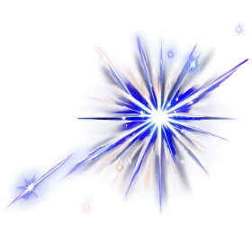 Radiant Blue Star Burst Clipart with Dynamic Light Rays and Gleaming Edges