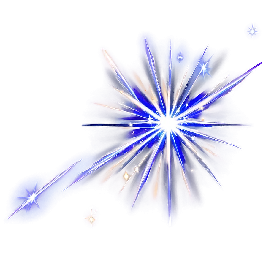 Radiant Blue Star Burst Clipart with Dynamic Light Rays and Gleaming Edges
